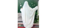 long jazz khimar in pure white